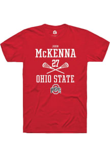 John McKenna Red Ohio State Buckeyes NIL Sport Icon Short Sleeve T Shirt