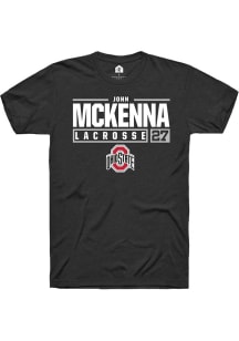 John McKenna Black Ohio State Buckeyes NIL Stacked Box Short Sleeve T Shirt