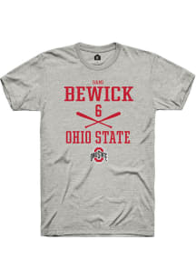 Sami Bewick Ash Ohio State Buckeyes NIL Sport Icon Short Sleeve T Shirt