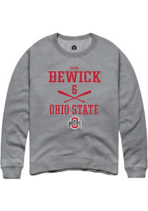 Sami Bewick Rally Mens Graphite Ohio State Buckeyes NIL Sport Icon Crew Sweatshirt