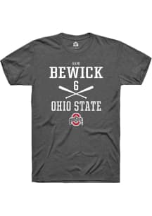 Sami Bewick Dark Grey Ohio State Buckeyes NIL Sport Icon Short Sleeve T Shirt