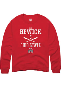 Sami Bewick Rally Mens Red Ohio State Buckeyes NIL Sport Icon Crew Sweatshirt