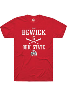 Sami Bewick Red Ohio State Buckeyes NIL Sport Icon Short Sleeve T Shirt