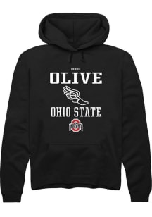Bobbi Olive Rally Mens Black Ohio State Buckeyes NIL Sport Icon Hooded Sweatshirt