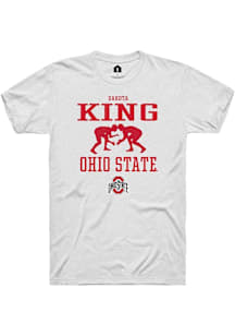Dakota King  Ohio State Buckeyes White Rally NIL Sport Icon Short Sleeve T Shirt