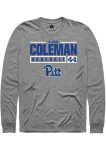 Aidan Coleman Rally Mens Graphite Pitt Panthers NIL Stacked Box Tee