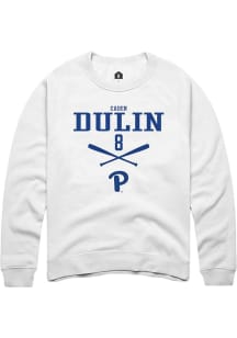 Caden Dulin Rally Mens White Pitt Panthers NIL Sport Icon Crew Sweatshirt