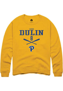 Caden Dulin Rally Mens Gold Pitt Panthers NIL Sport Icon Crew Sweatshirt