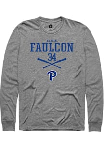 Kayden Faulcon  Pitt Panthers Graphite Rally NIL Sport Icon Long Sleeve T Shirt