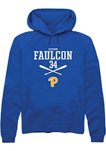 Kayden Faulcon  Rally Pitt Panthers Mens Blue NIL Sport Icon Long Sleeve Hoodie