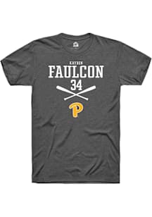 Kayden Faulcon  Pitt Panthers Dark Grey Rally NIL Sport Icon Short Sleeve T Shirt