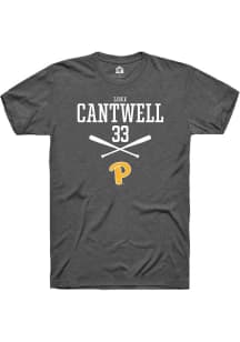 Luke Cantwell Dark Grey Pitt Panthers NIL Sport Icon Short Sleeve T Shirt