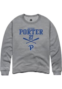 Matthew Porter Rally Mens Graphite Pitt Panthers NIL Sport Icon Crew Sweatshirt