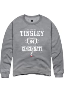 Dartanyan Tinsley  Rally Cincinnati Bearcats Mens Graphite NIL Sport Icon Long Sleeve Crew Sweat..