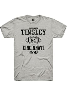 Dartanyan Tinsley  Cincinnati Bearcats Ash Rally NIL Sport Icon Short Sleeve T Shirt