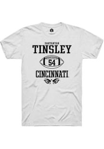 Dartanyan Tinsley  Cincinnati Bearcats White Rally NIL Sport Icon Short Sleeve T Shirt