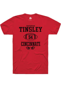 Dartanyan Tinsley  Cincinnati Bearcats Red Rally NIL Sport Icon Short Sleeve T Shirt