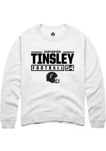 Dartanyan Tinsley  Rally Cincinnati Bearcats Mens White NIL Stacked Box Long Sleeve Crew Sweatsh..