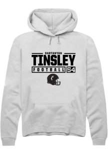 Dartanyan Tinsley  Rally Cincinnati Bearcats Mens White NIL Stacked Box Long Sleeve Hoodie