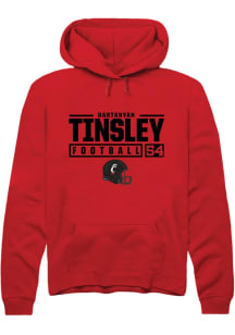 Dartanyan Tinsley  Rally Cincinnati Bearcats Mens Red NIL Stacked Box Long Sleeve Hoodie