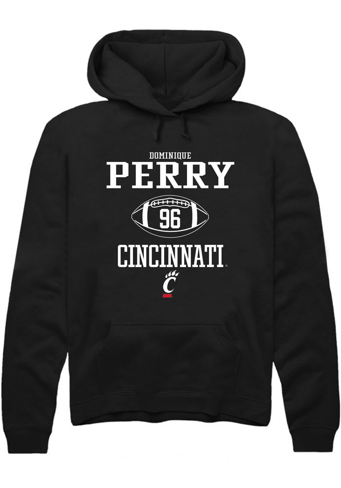 Dominique Perry Rally Cincinnati Bearcats Mens Black NIL Sport Icon Long Sleeve Hoodie