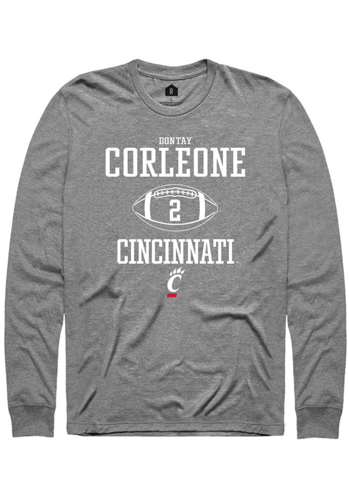 Dontay Corleone Cincinnati Bearcats Graphite Rally NIL Sport Icon Long Sleeve T Shirt