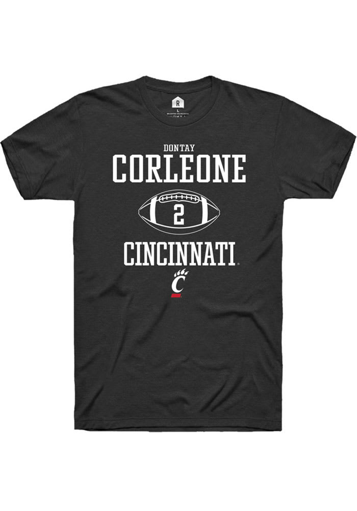 Dontay Corleone Cincinnati Bearcats Black Rally NIL Sport Icon Short Sleeve T Shirt