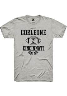 Dontay Corleone  Cincinnati Bearcats Ash Rally NIL Sport Icon Short Sleeve T Shirt