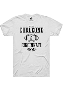 Dontay Corleone  Cincinnati Bearcats White Rally NIL Sport Icon Short Sleeve T Shirt