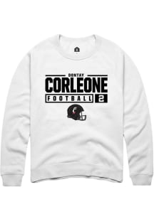 Dontay Corleone  Rally Cincinnati Bearcats Mens White NIL Stacked Box Long Sleeve Crew Sweatshir..