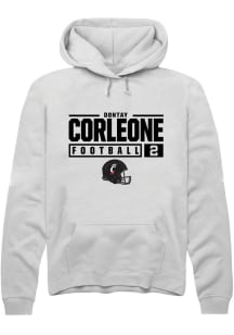 Dontay Corleone  Rally Cincinnati Bearcats Mens White NIL Stacked Box Long Sleeve Hoodie