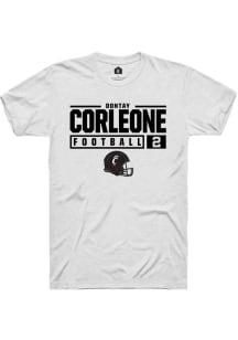 Dontay Corleone  Cincinnati Bearcats White Rally NIL Stacked Box Short Sleeve T Shirt