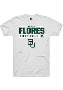 Abigail Flores  Baylor Bears White Rally NIL Stacked Box Short Sleeve T Shirt