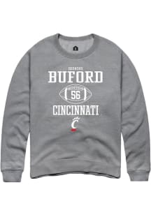 Deondre Buford Rally Mens Graphite Cincinnati Bearcats NIL Sport Icon Crew Sweatshirt