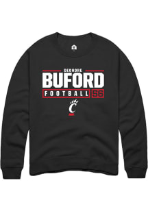 Deondre Buford Rally Mens  Cincinnati Bearcats NIL Stacked Box Crew Sweatshirt