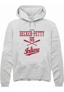 Aydan Decker-Petty Rally Mens White Indiana Hoosiers NIL Sport Icon Hooded Sweatshirt