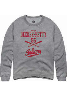 Aydan Decker-Petty Rally Mens Graphite Indiana Hoosiers NIL Sport Icon Crew Sweatshirt