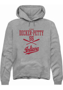 Aydan Decker-Petty Rally Mens Graphite Indiana Hoosiers NIL Sport Icon Hooded Sweatshirt