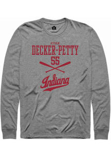 Aydan Decker-Petty Rally Mens Graphite Indiana Hoosiers NIL Sport Icon Tee