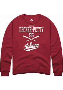 Aydan Decker-Petty Rally Mens Red Indiana Hoosiers NIL Sport Icon Crew Sweatshirt