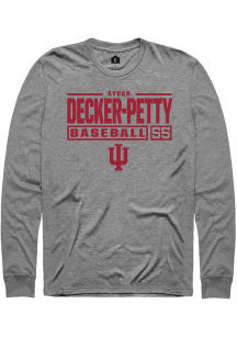 Aydan Decker-Petty Rally Mens Graphite Indiana Hoosiers NIL Stacked Box Tee