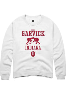 Ryan Garvick Rally Mens White Indiana Hoosiers NIL Sport Icon Crew Sweatshirt