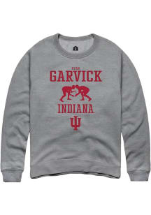 Ryan Garvick Rally Mens Graphite Indiana Hoosiers NIL Sport Icon Crew Sweatshirt