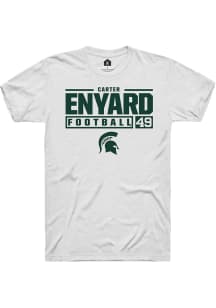 Carter Enyard White Michigan State Spartans NIL Stacked Box Short Sleeve T Shirt
