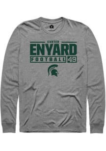 Carter Enyard Rally Mens Graphite Michigan State Spartans NIL Stacked Box Tee