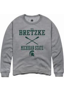 Mya Bretzke Rally Mens Graphite Michigan State Spartans NIL Sport Icon Crew Sweatshirt