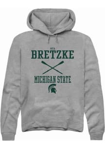 Mya Bretzke Rally Mens Graphite Michigan State Spartans NIL Sport Icon Hooded Sweatshirt
