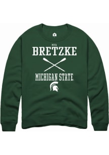 Mya Bretzke Rally Mens Green Michigan State Spartans NIL Sport Icon Crew Sweatshirt