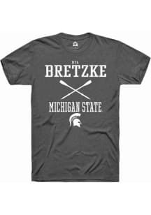 Mya Bretzke Dark Grey Michigan State Spartans NIL Sport Icon Short Sleeve T Shirt