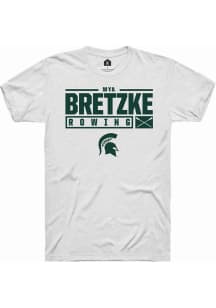 Mya Bretzke White Michigan State Spartans NIL Stacked Box Short Sleeve T Shirt
